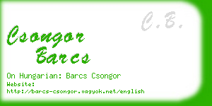 csongor barcs business card